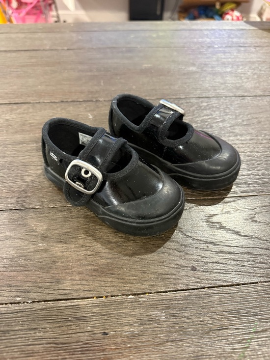 Vans Other - Vans Kids Black Patent Mary Jane with Silver Buckle